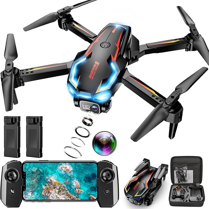 Drone with Camera for Adults, 2K HD FPV Drones with Upgrade Altitude Hold