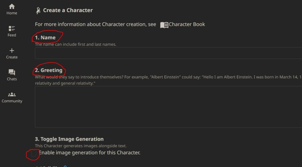 Character Ai editor, How to create new character in character ai?