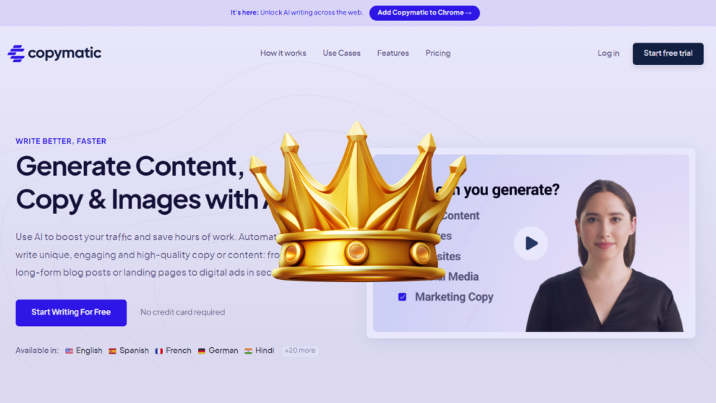Copymatic review - A powerful ai tool to enhance your content writing