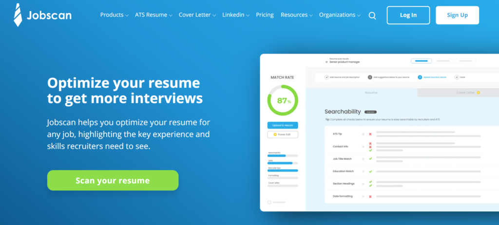 Exploring jobscan. one of the best ai resume writers