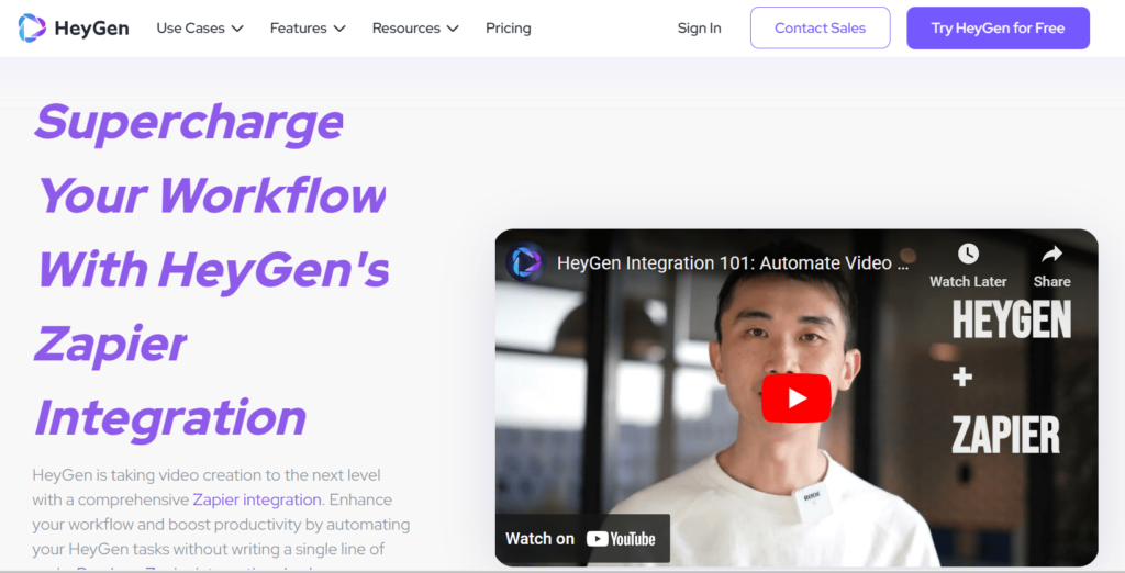 What are the integrations of HeyGen