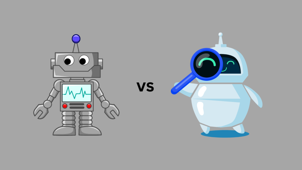 Illustrating comparing Generative AI vs Predictive AI technologies.