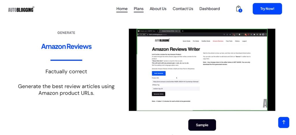 how to write amazon review articles with autoblogging.ai?