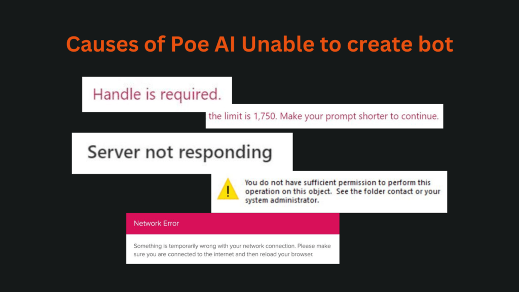 Fixing poe ai unable to create bot