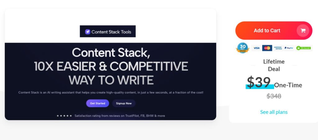 How to get Content Stack lifetime deal?