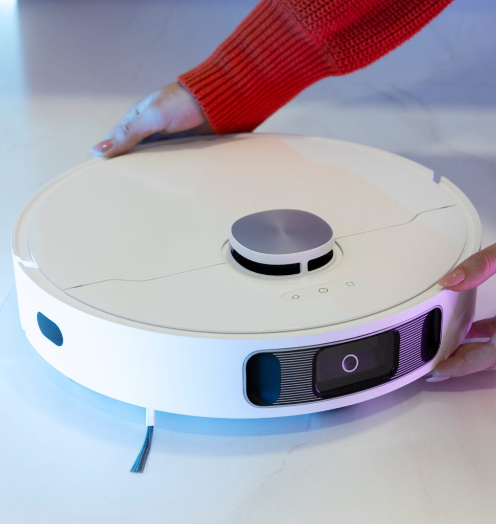 Compact Robot Vacuum Cleaner ideal for apartments and small homes.